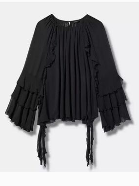 Torrid Long Sleeve Ruffle Top